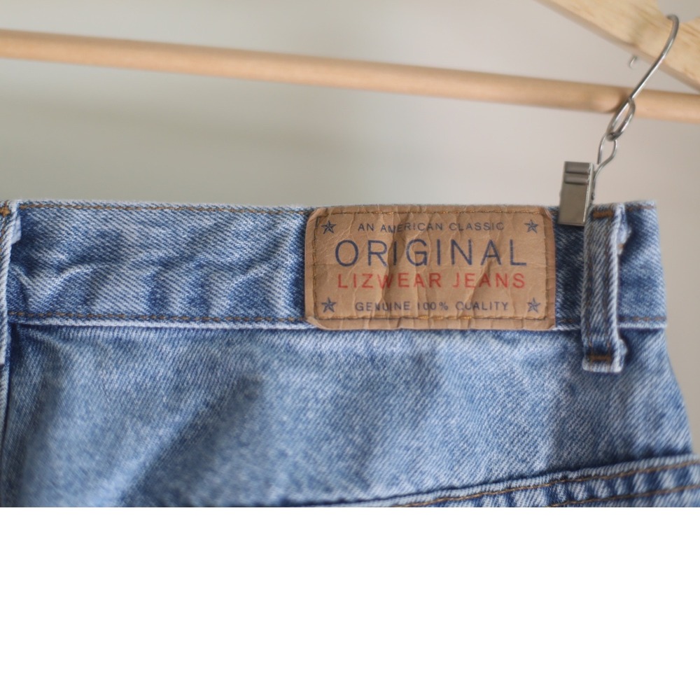 Liz Claiborne Lizwear Jeans Womens 14 Regular Light Wash High Waist Mom Tapered - Picture 10 of 11